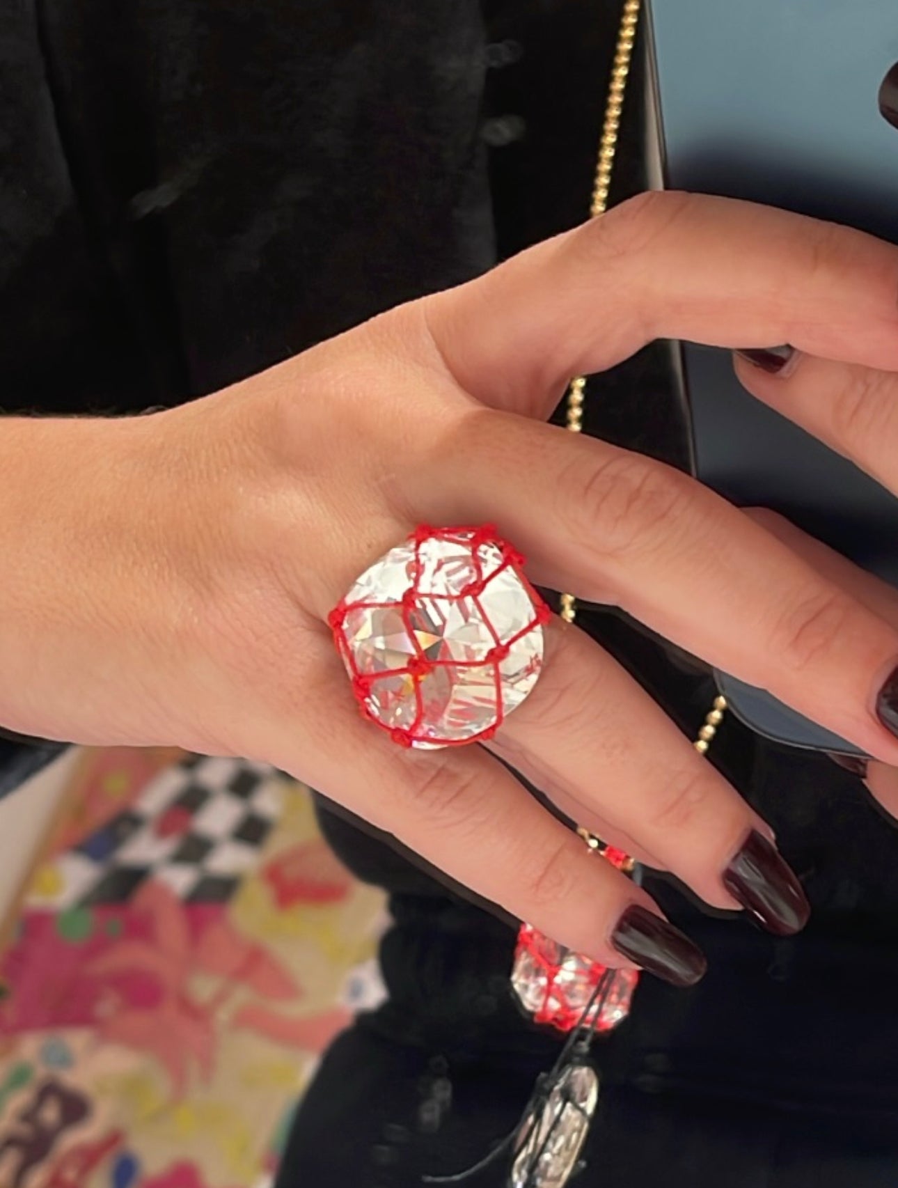 Crystal Knot Ring Big