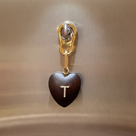 Initial Heart Key chain