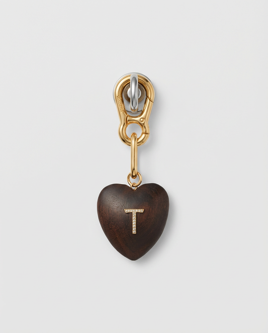 Initial Heart Key chain